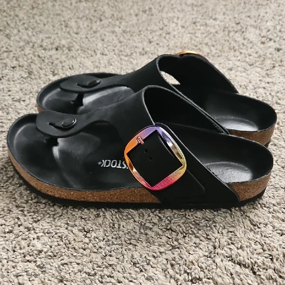 Birkenstock Gizeh Big Buckle Sandals with Iridescent Buckle - Picture 3 of 4